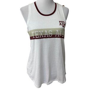 Texas A&M Aggies White & Maroon Cotton Tank Top Women's L